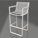 3d model Stool with a high back and armrests (Agate gray) - preview