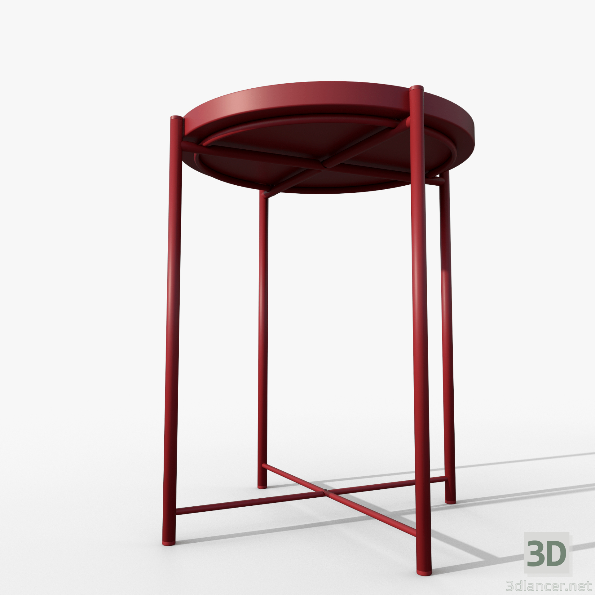 Gladom Tisch rot IKEA 3D-Modell kaufen - Rendern