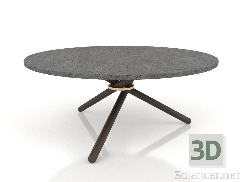 3d model Bertha coffee table (Dark Concrete, Dark Oak) - preview