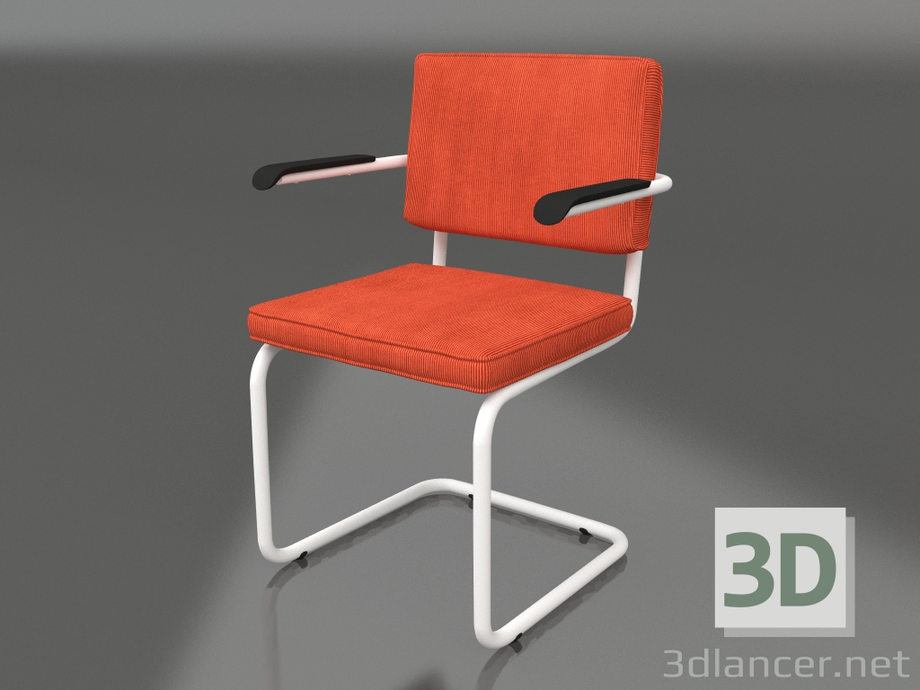 3d model Sillón Ridge Rib (naranja) - vista previa