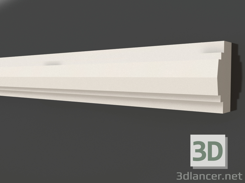 3d model Plaster molding LG 004 6 (25x13) - preview