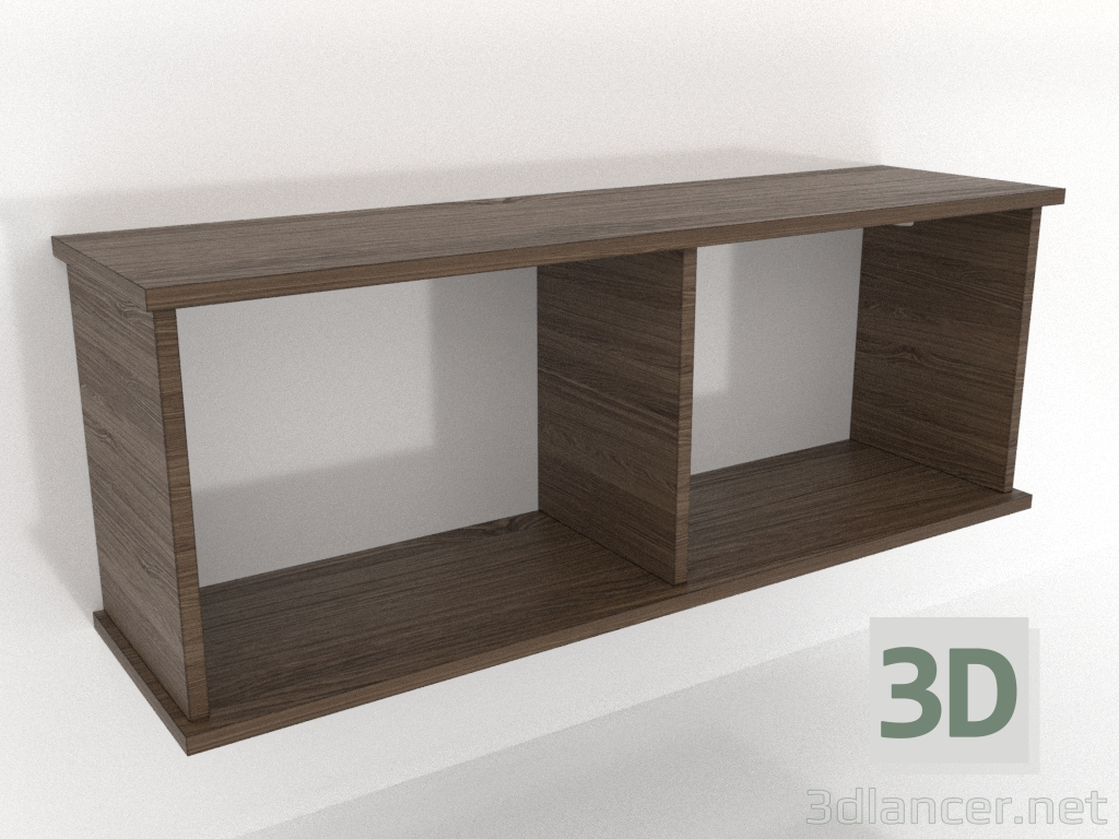 3d модель Підвісна полиця SHELF (відкрита) 1000 мм (освітлений попелястий горіх) – превью 3d модель Підвісна полиця SHELF (відкрита) 1000 мм (освітлений попелястий горіх) – превью