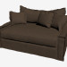 3D Modell Sofa-Bett doppelt LOVESEAT (dunkel) - Vorschau