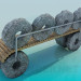 3d model An unusual stone bench - preview
