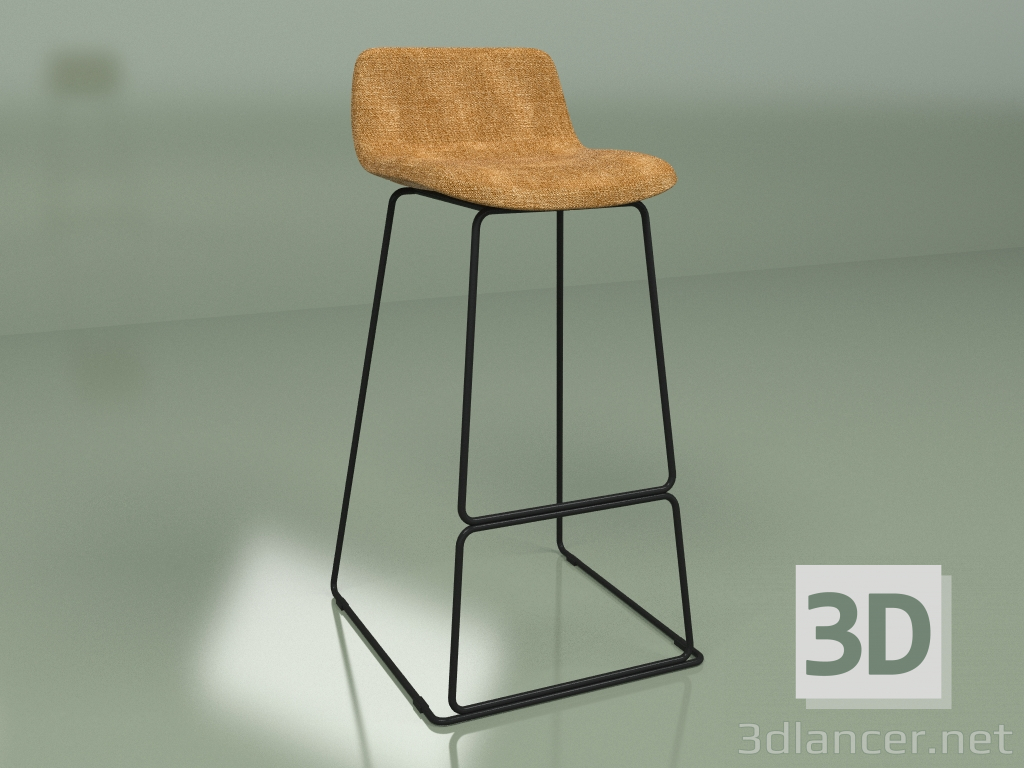 3D Modell Neo gepolsterter Barhocker (orange) - Vorschau