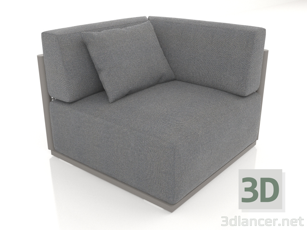 modèle 3D Module canapé section 6 (Gris quartz) - preview