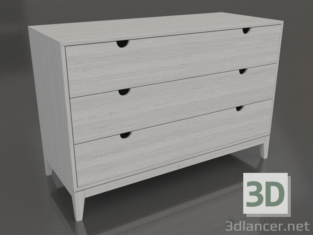 3D Modell Kommode 1200x500 mm (weiß RAL 9010) - Vorschau