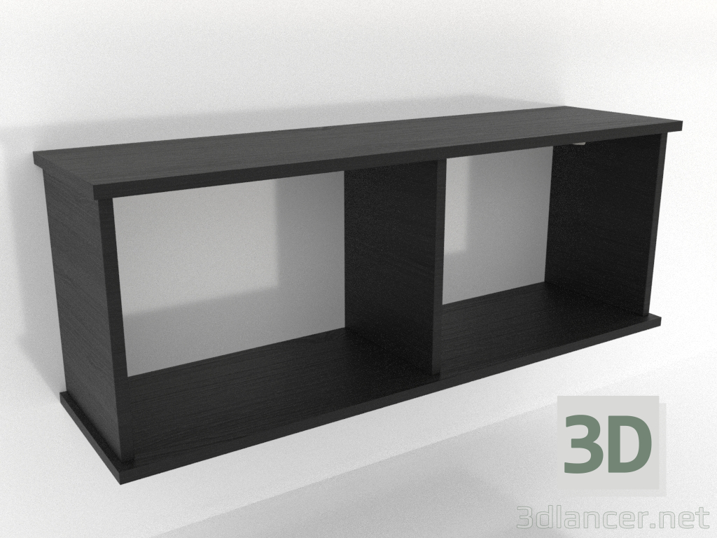 3d модель Підвісна полиця SHELF (відкрита) 1000 мм (чорний RAL 9005) – превью 3d модель Підвісна полиця SHELF (відкрита) 1000 мм (чорний RAL 9005) – превью