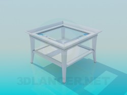 Quadratischer Tisch mit zwei Spitzen