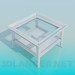 modèle 3D Table carrée à deux plateaux - preview