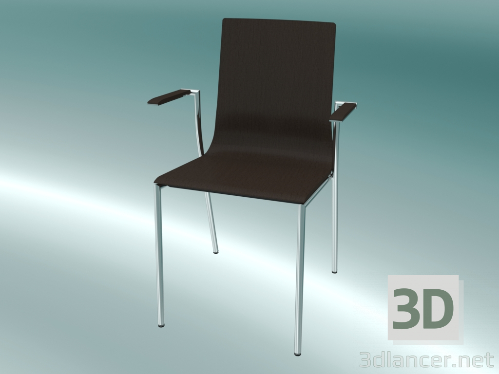 3D modeli Ziyaretçiler için Sandalye (K1H 2P) - önizleme