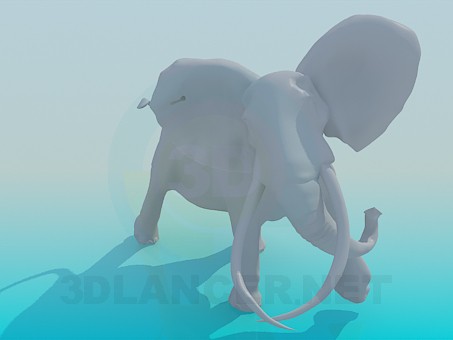 modelo 3D Elefante - escuchar modelo 3D Elefante - escuchar