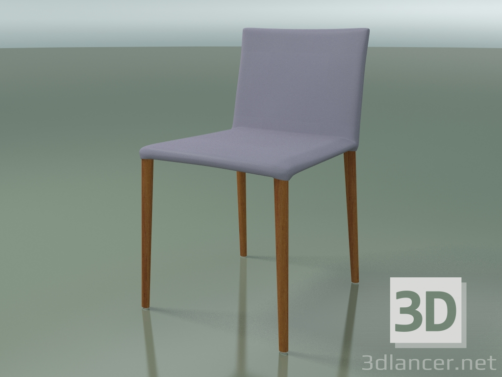 Modelo 3d Cadeira 1707 (H 77-78 cm, com estofamento em couro, efeito L23 em teca) - preview