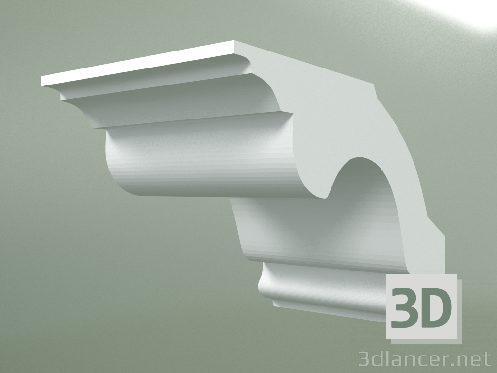 modello 3D Cornicione in gesso (zoccolo a soffitto) KT003 - anteprima