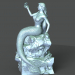 sirena en la piedra 3D modelo Compro - render