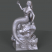modèle 3D de Sirène sur la pierre acheter - rendu