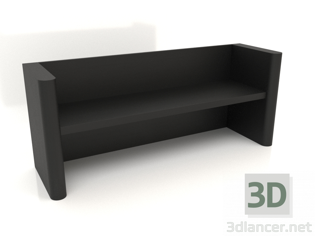 3D Modell Bank VK 07 (1800x524x750, Holz schwarz) - Vorschau