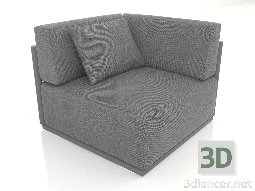 modèle 3D Module canapé section 6 (Anthracite) - preview