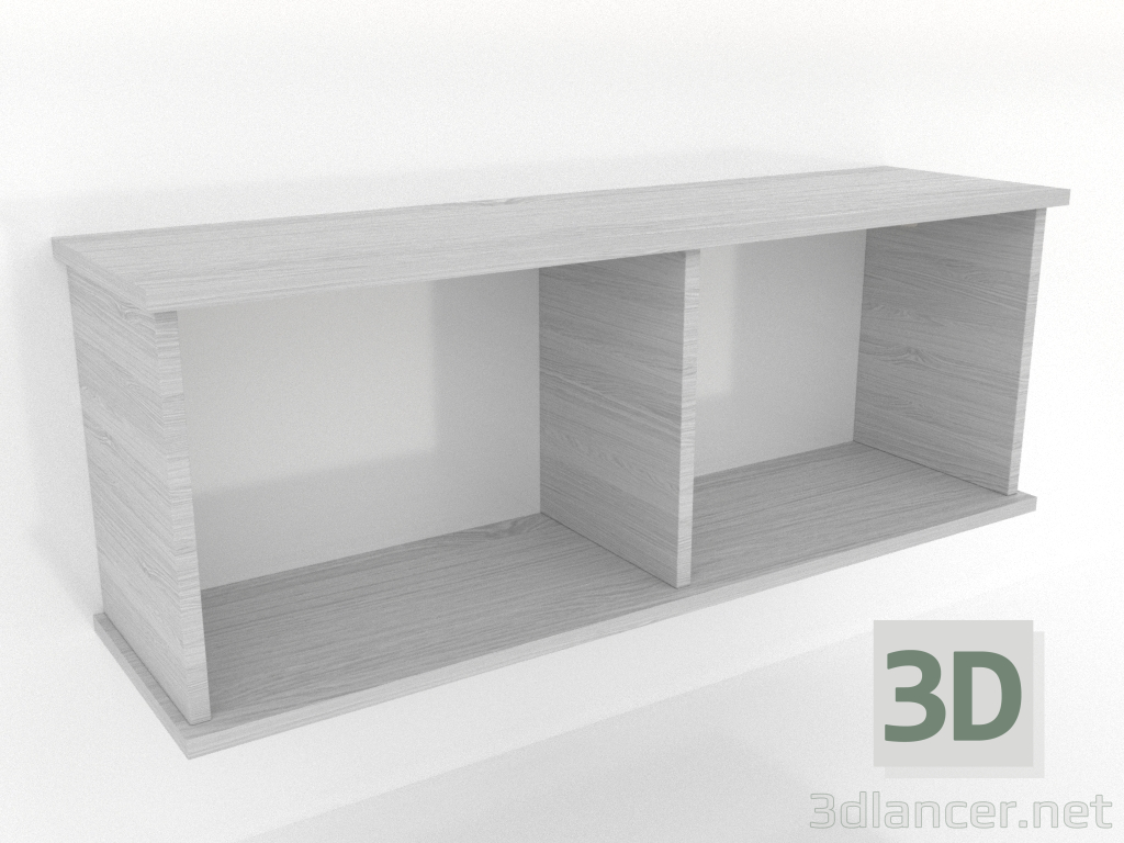 3d модель Підвісна полиця SHELF (відкрита) 1000 мм (білий RAL 9010) – превью 3d модель Підвісна полиця SHELF (відкрита) 1000 мм (білий RAL 9010) – превью