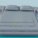 3 डी मॉडल बिस्तर उच्च पाली - पूर्वावलोकन