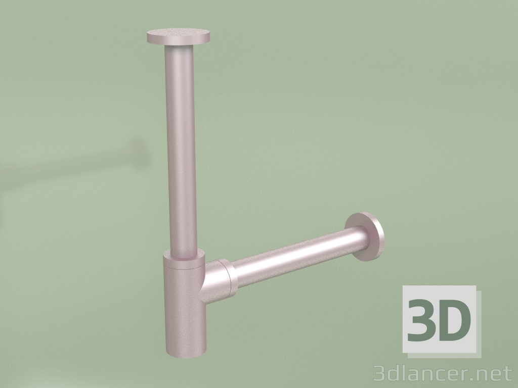 modello 3D Sifone per lavabo in acciaio inox (SI006, OR) - anteprima
