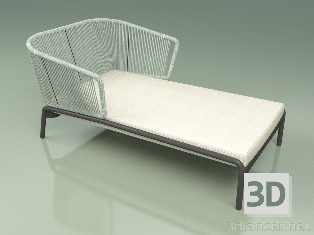 3D Modell Chaiselongue 004 (Cord 7mm Mint) - Vorschau