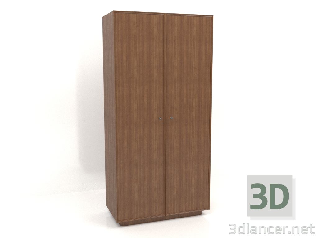 3 डी मॉडल अलमारी डब्ल्यू 04 (1005x501x2066, लकड़ी की भूरी रोशनी) - पूर्वावलोकन