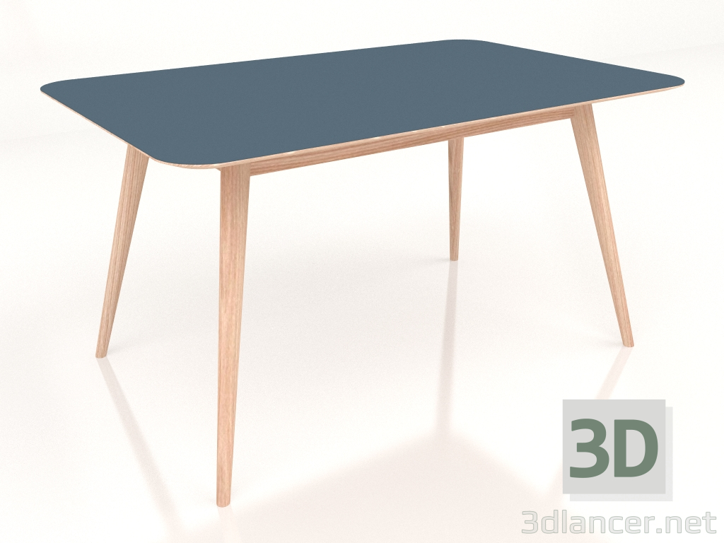 Modelo 3d Mesa de jantar Stafa 140 (Azul Smokey) - preview