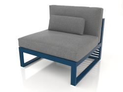 Modulares Sofa, Abschnitt 3, hohe Rückenlehne (Graublau)