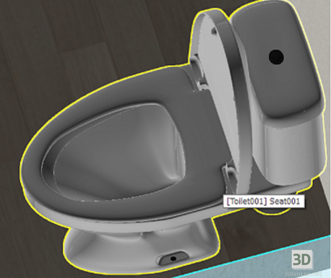 3D Modell Toilettenschüssel - Vorschau