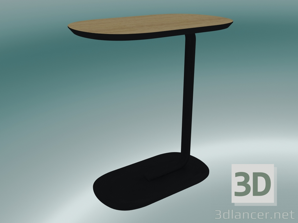 modello 3D Tavolino Relate (Rovere, Nero) - anteprima