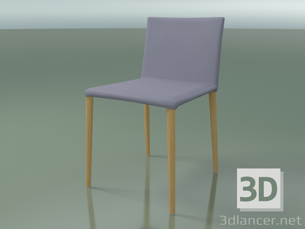 3d model Chair 1707 (H 77-78 cm, with leather upholstery, L22 natural oak) - preview