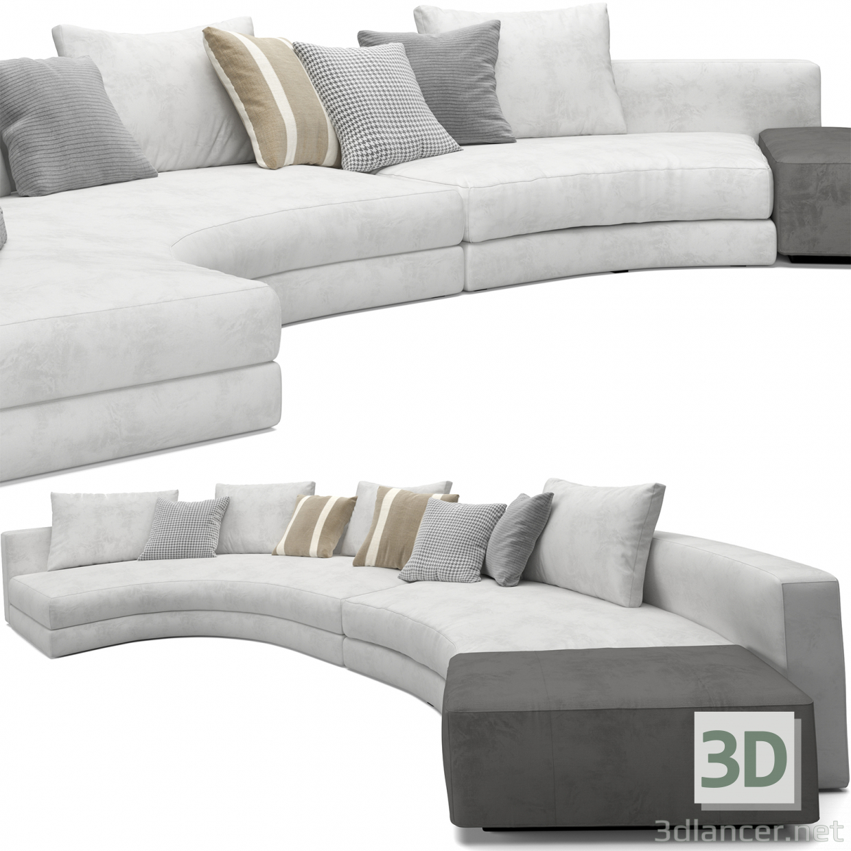 modello 3D di Set divano Daniels 02 comprare - rendering