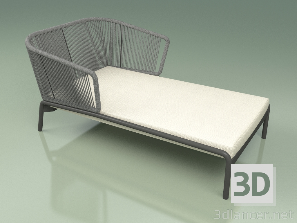 3D Modell Chaiselongue 004 (Kordel 7mm Grau) - Vorschau