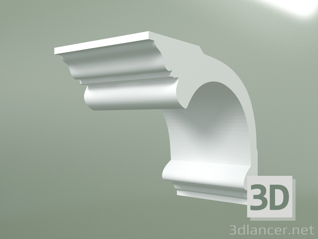 modello 3D Cornicione in gesso (zoccolo a soffitto) KT005 - anteprima