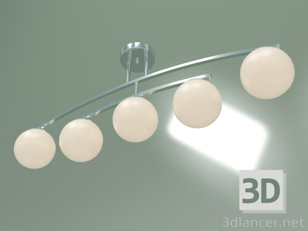 modello 3D Lampadario a soffitto Bronx 30170-5 (cromo) - anteprima