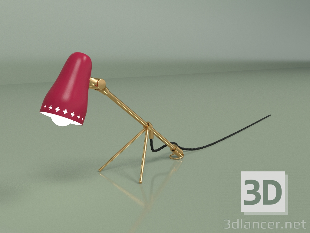 modello 3D Lampada da tavolo Cocotte 1 (rossa) - anteprima