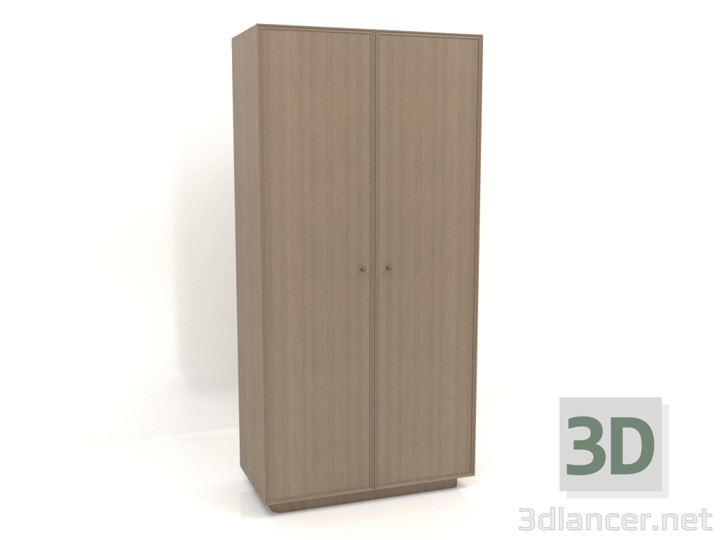 3 डी मॉडल अलमारी डब्ल्यू 04 (1005x501x2066, लकड़ी ग्रे) - पूर्वावलोकन