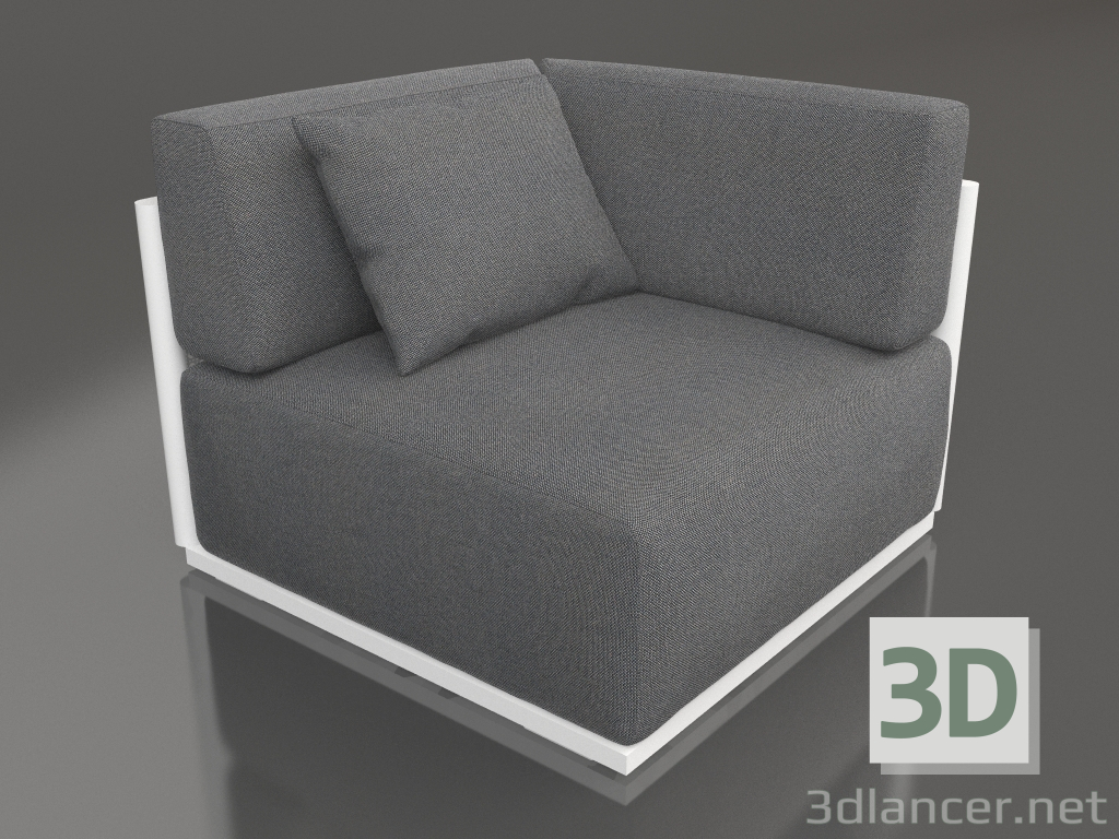 Modelo 3d Seção 6 do módulo do sofá (branco) - preview