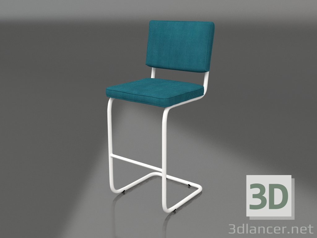 3d модель Барний стілець Ridge Rib (Blue) – превью