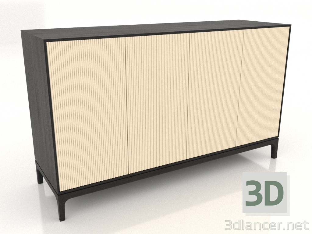 modello 3D Mobile TV FARGO con frontali fresati 1600x500x950 mm (vaniglia, rovere nero, opzione 3) - anteprima modello 3D Mobile TV FARGO con frontali fresati 1600x500x950 mm (vaniglia, rovere nero, opzione 3) - anteprima