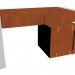 modello 3D Tavolo con spazio per Frigorifero - anteprima