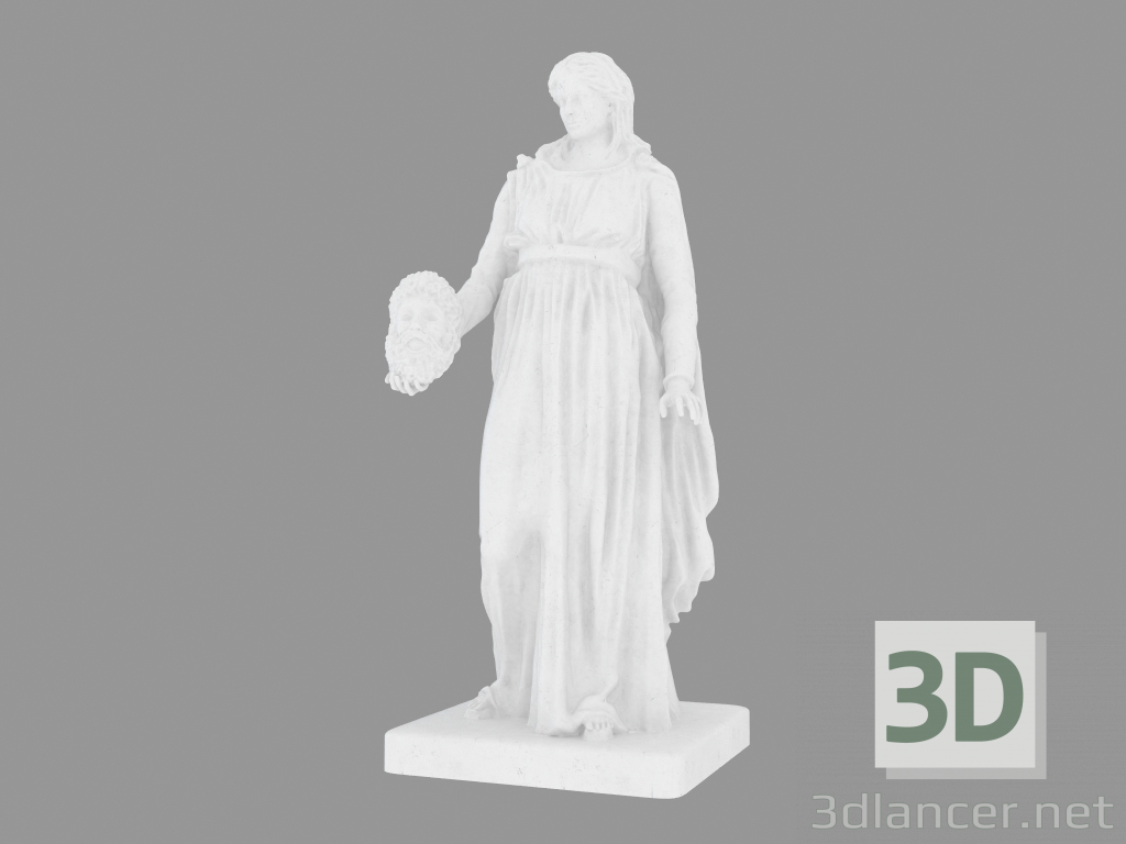 3d модель Мраморная скульптура Muse of Tragedy – превью