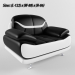 modèle 3D de Chaise (Bentley Modern Noir et Blanc acheter - rendu