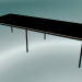 modèle 3D Base de table rectangulaire 300x110 cm (Noir, Contreplaqué, Noir) - preview
