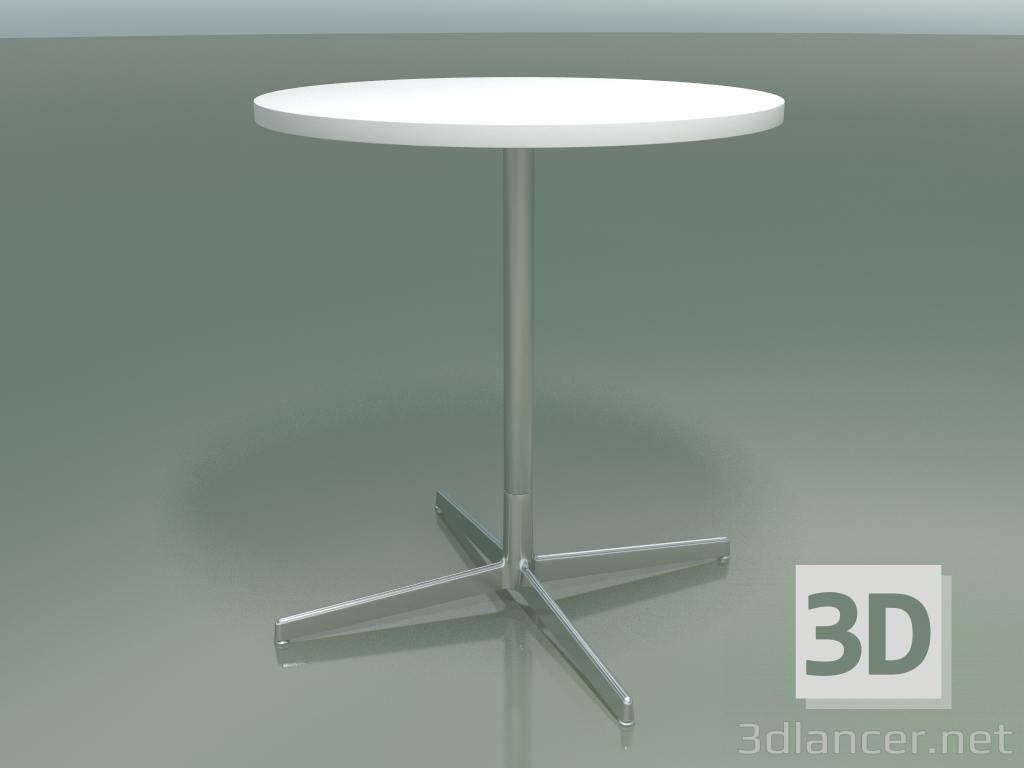 modello 3D Tavolo rotondo 5513, 5533 (H 74 - Ø 69 cm, Bianco, LU1) - anteprima