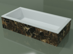 Countertop washbasin (01R141101, Emperador M06, L 72, P 36, H 16 cm)