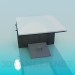 3d model Small computer table - preview