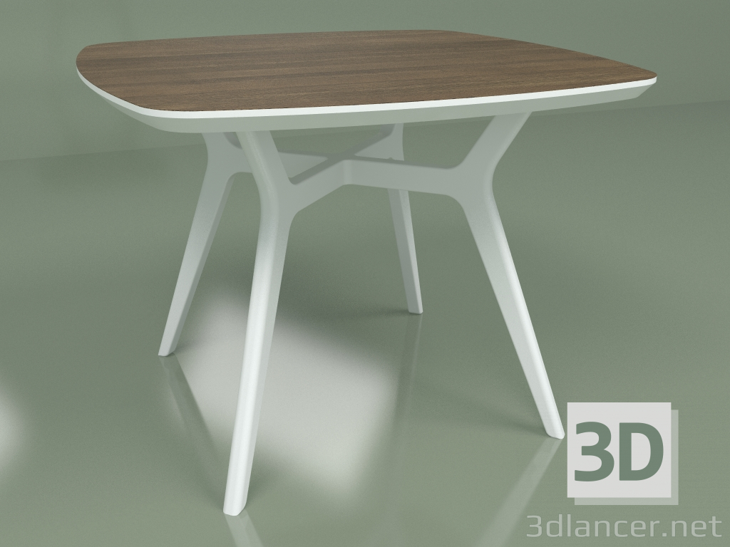 modèle 3D Table à manger Lars Noyer (blanc, 1000x1000) - preview