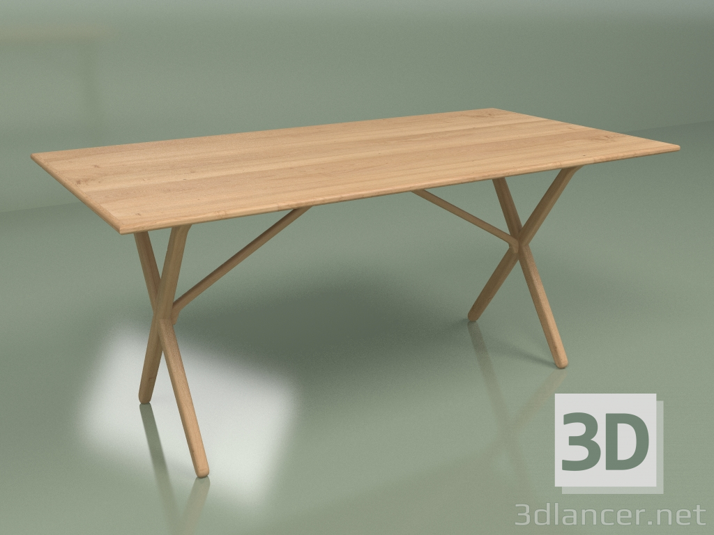 3d model Dining table Cross 166x86 (light brown) - preview